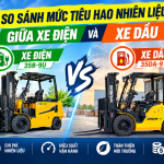 So sánh mức tiêu hao nhiên liệu xe nâng dầu và điện