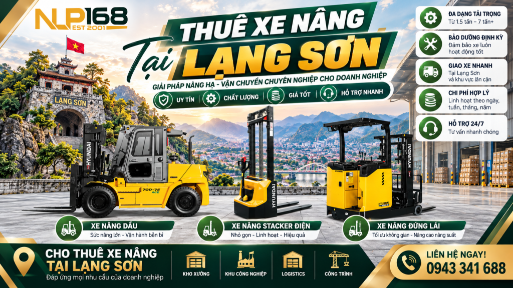 Cho thuê các loại xe nâng tại Lạng Sơn