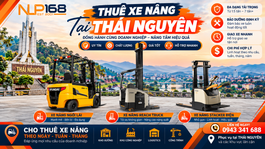 Cho thuê xe nâng tại Thái Nguyên giá tốt