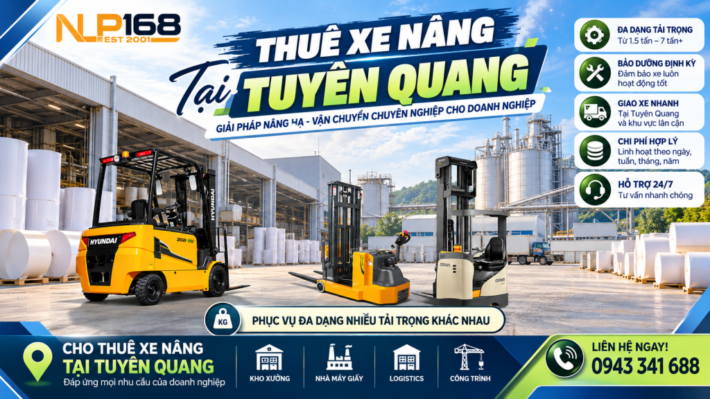 cho thuê các loại xe nâng hàng tại Tuyên Quang